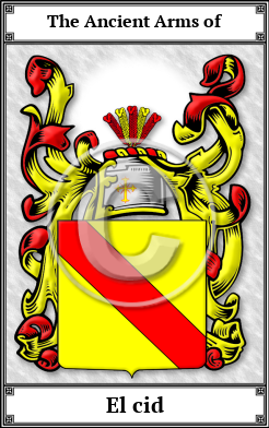 El cid Family Crest Download (JPG)  Book Plated - 150 DPI